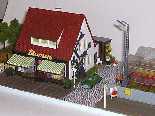 Diorama Gärtnerei - Ladenlokal Details